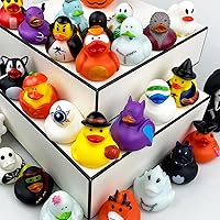 Vista 2 de Paquete de 24 Patos de Goma de Halloween Juguetes de Baño para Niños Pequeños Niños Niñas Juguetes de Halloween Favores de Fiesta de Halloween