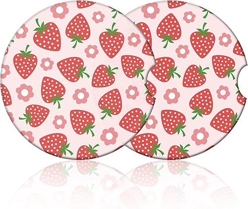 Miniatura 15 de Posavasos de automóvil de libélula púrpura, absorbentes para bebidas, portavasos para tu automóvil con agarre para la punta de los dedos, accesorios