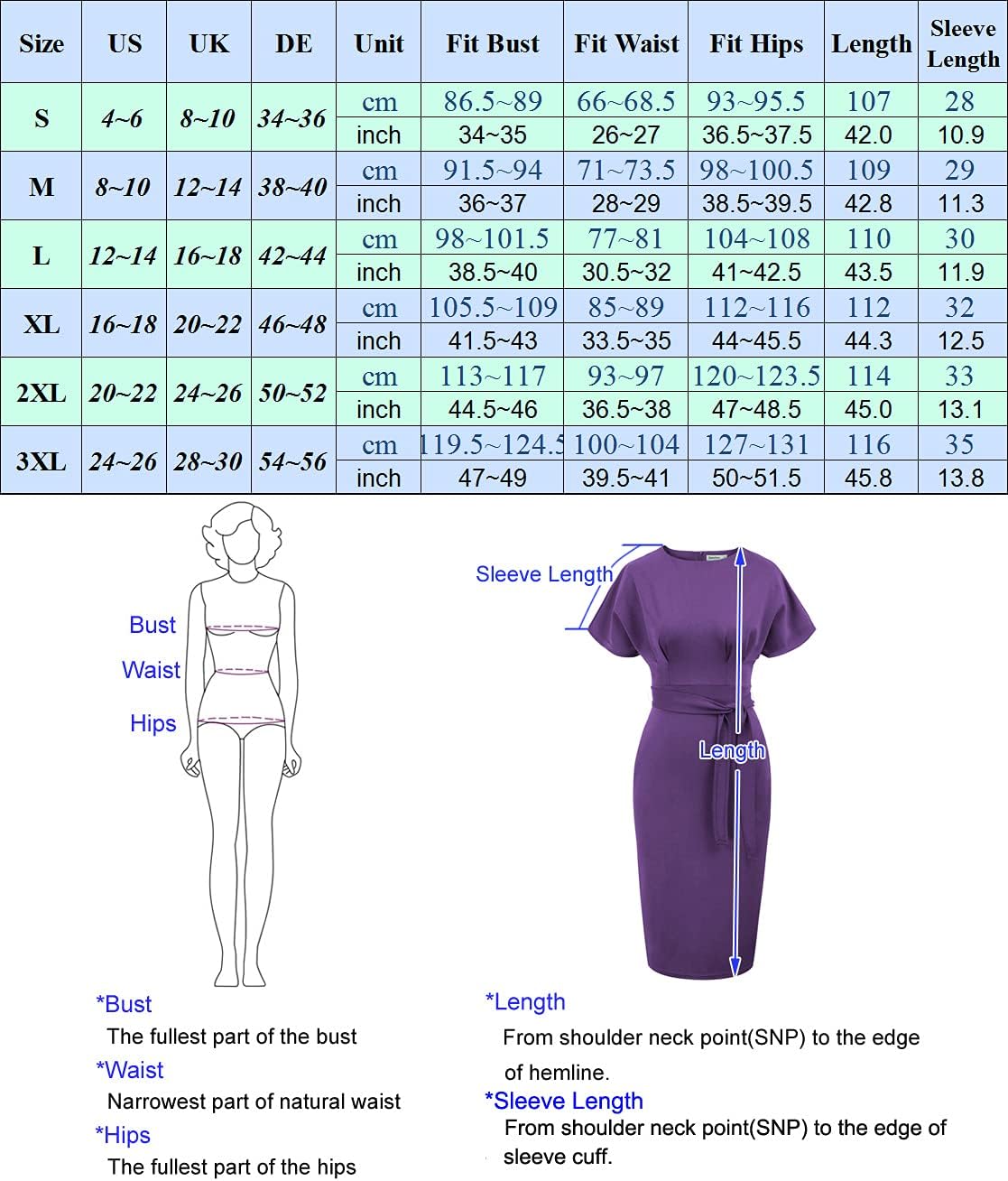 JASAMBAC Women's Bodycon Pencil Dress Office Wear to Work Dresses with Pocket Belt - Image 6