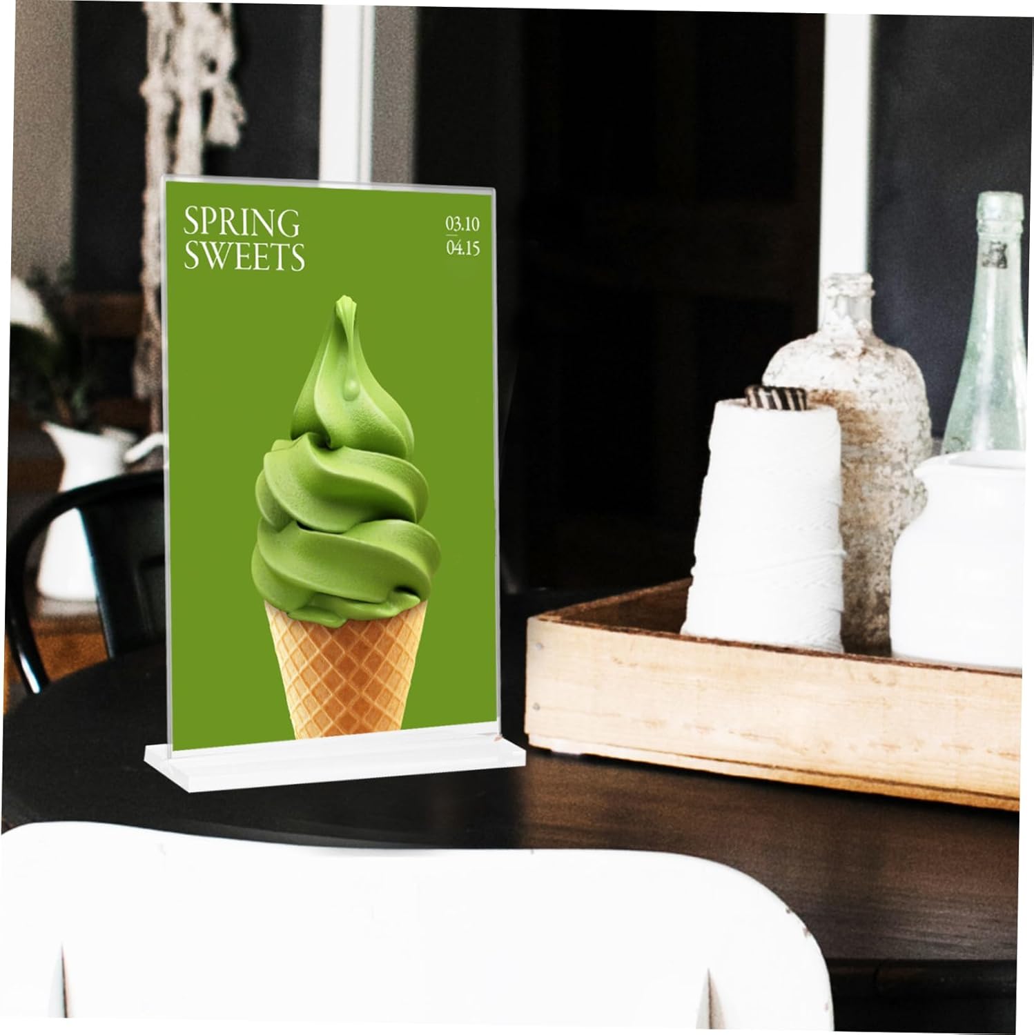 Multi-Purpose Sign Display Stand 5pcs A4 Menu Holders Easy Installation Hotel-Ready