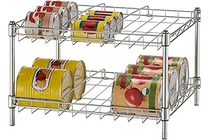 Trinity Shelving: BASICS EcoStorage 2-Tier Can Organizer Rack, 2-Pack, Chrome