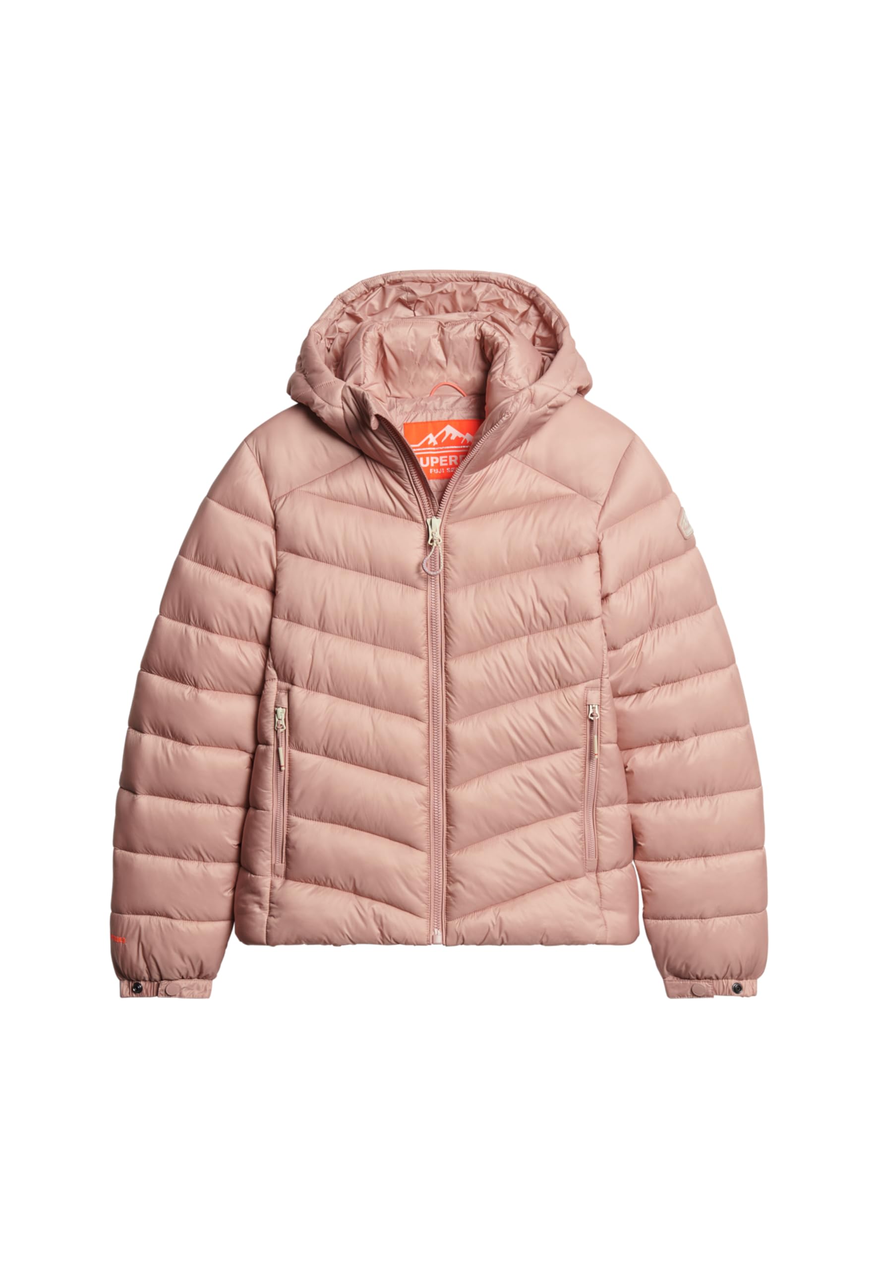 Superdry Women's Hooded Fuji Padded Jacket A4, Vintage Blush Pink, UK 16