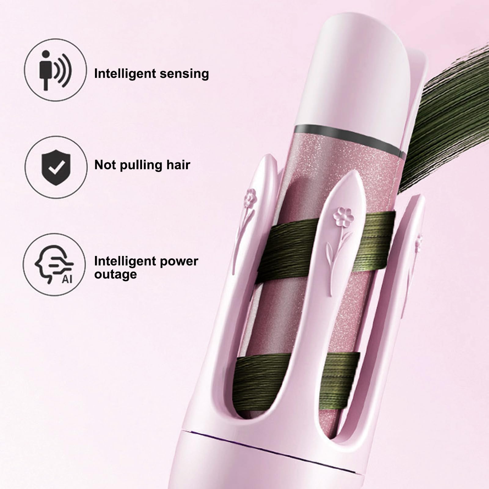 Fer à lisser pour cheveux bouclés à 3 niveaux de chauffage rapide et sans fil | Fer à friser portable pour tous les types de cheveux ondulés et lisses, pour rendez-vous,