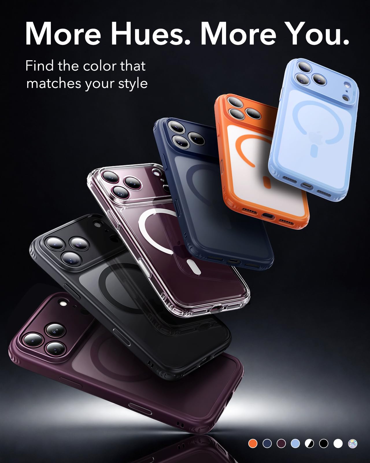 ESR Classic Hybrid for iPhone 18 Pro/17 Pro Case, Frosted Burgundy — Amazon image 6