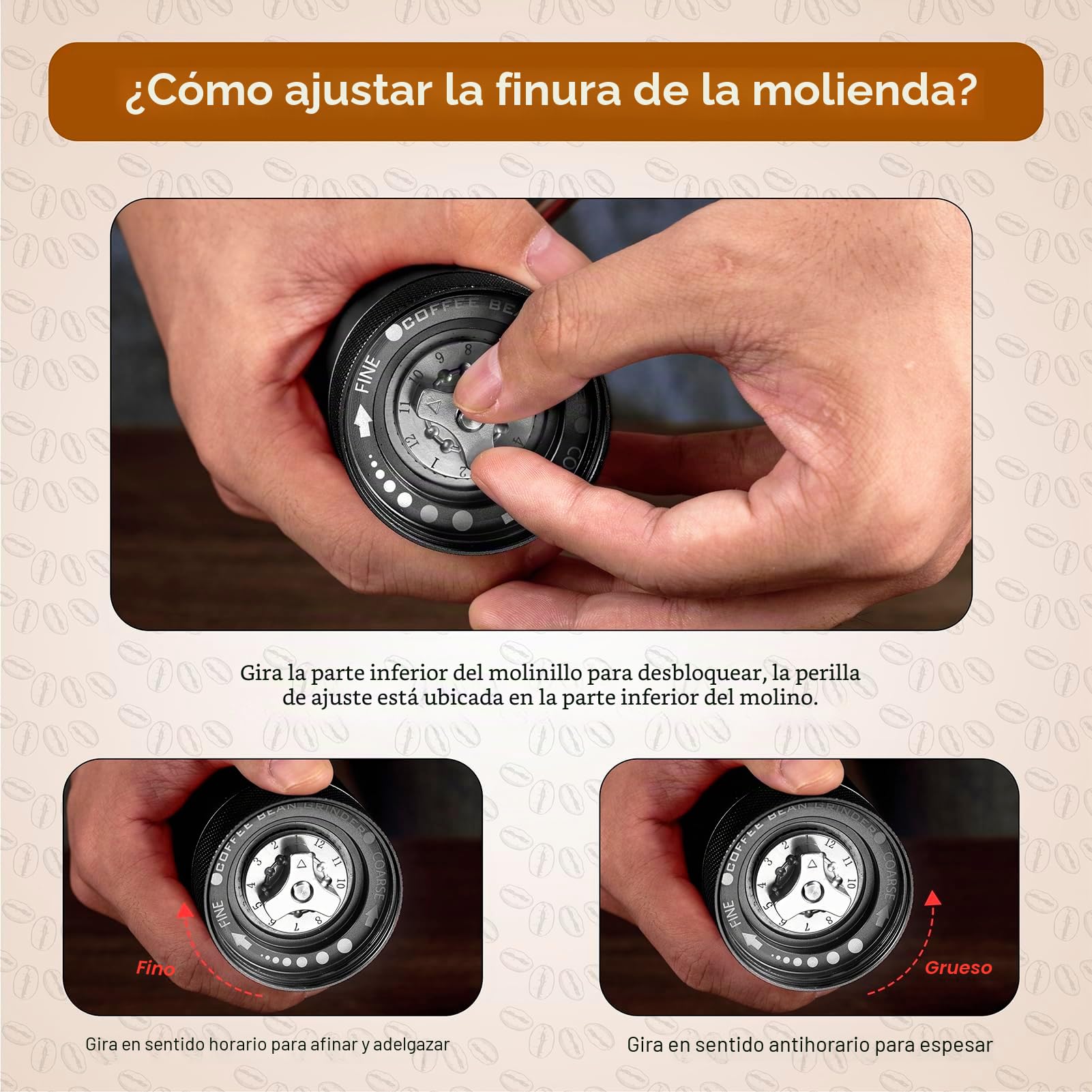 Molino Manual de Café Newlukpro M6 - Capacidad 25g, Núcleo de Molienda Hexagonal Afilado, Portátil para Café Concentrado