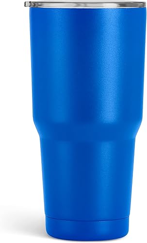 Miniatura 9 de Makerflo Vaso con recubrimiento en polvo curvado de 30 onzas con tapa a prueba de salpicaduras y popote regalos personalizados de bricolaje azul 25