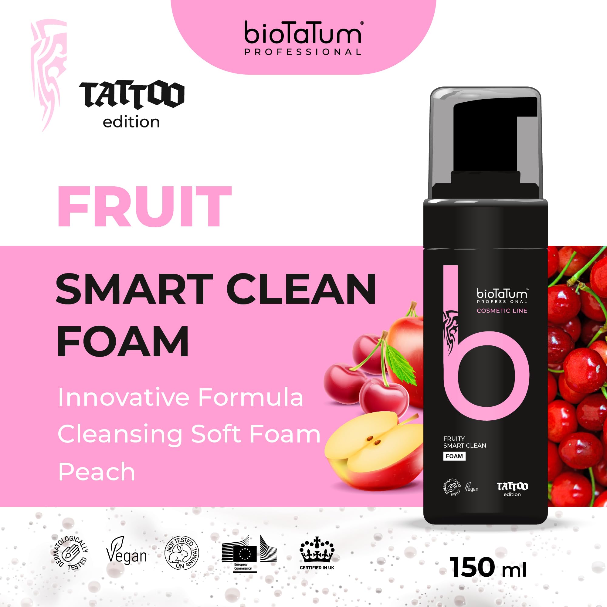 bioTaTum Tattoo Aftercare Foam Cleanser, Cleansing Foam, Soap Tattoo Wash, Professional Tattoo Cleaning Wash, Tattoo Cleaning - Image 2