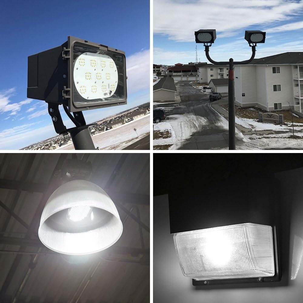 150W LED Shoebox Retrofit Kit, E39/E26 Base, Replaces 250–500W HID, Retrofit for High Bay, Wall Pack, Street and Parking Lot Pole Lights, 21000 Lumens 5000K, ETL DLC Listed