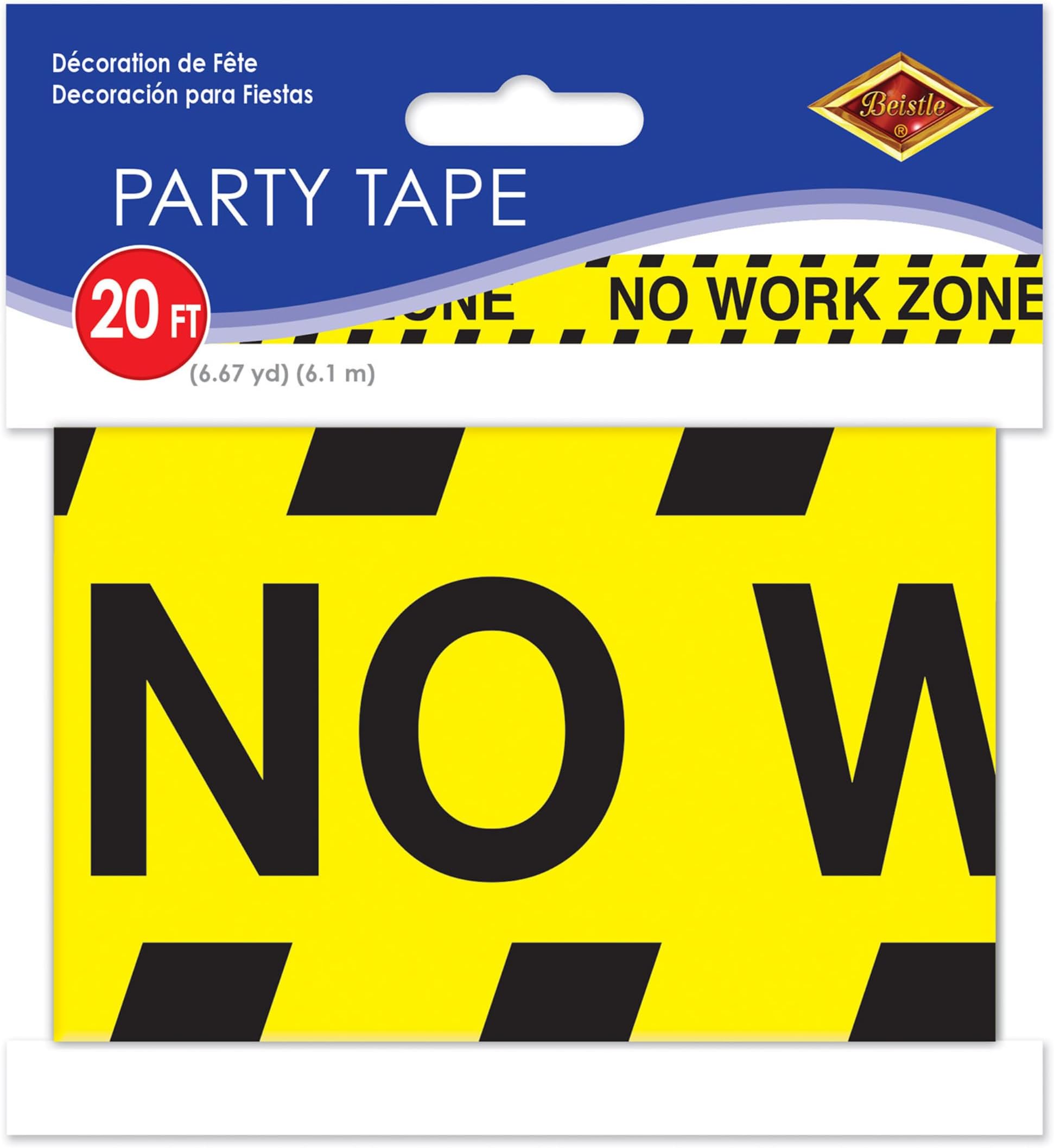 No Work Zone Party Tape Party Accessory (1 count) (1/Pkg)