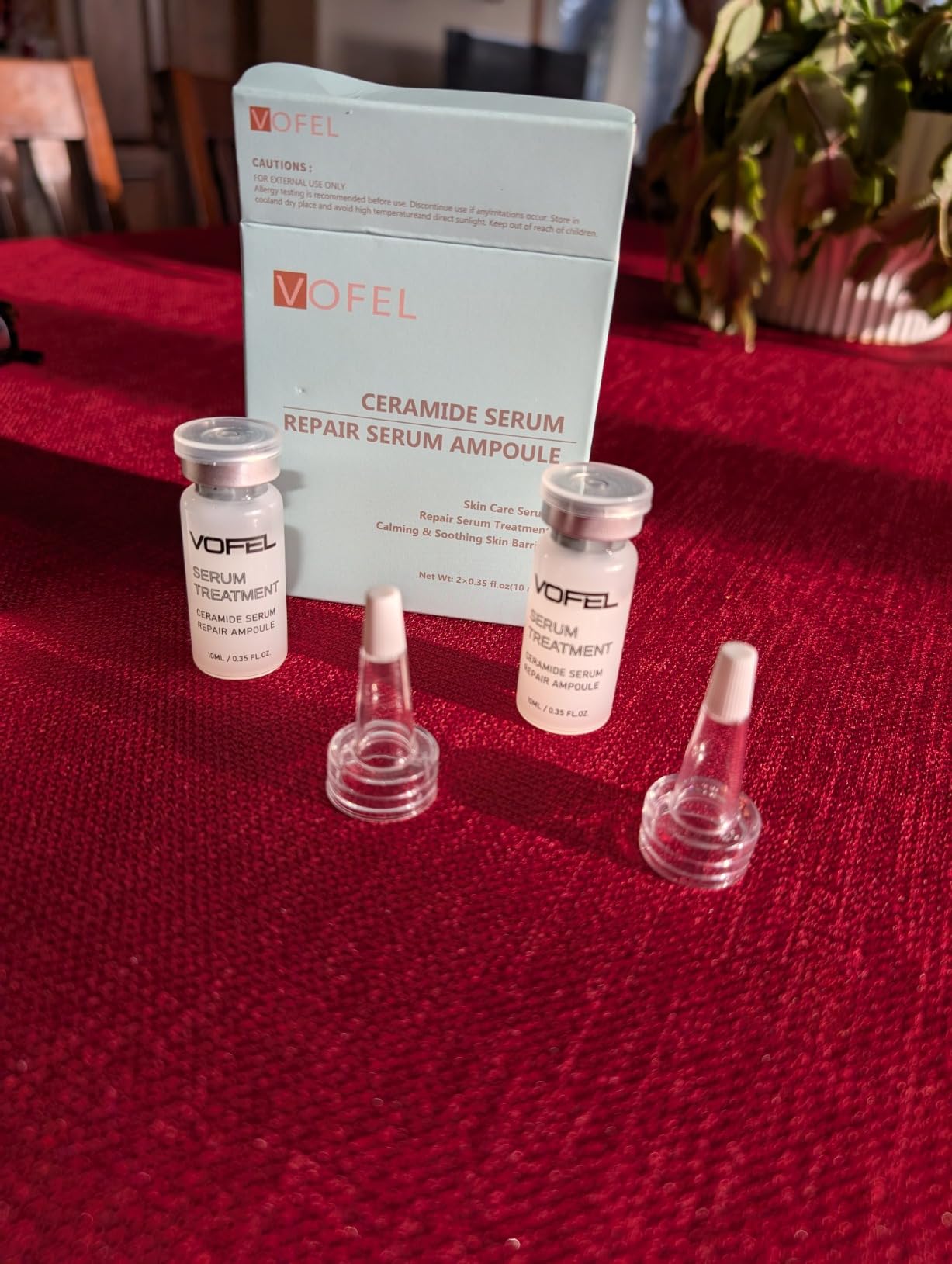 VOFEL Ceramide Serum for Skin Barrier Repair, 5% Ceramide Face Serum Ampoule Solution 2 Vials