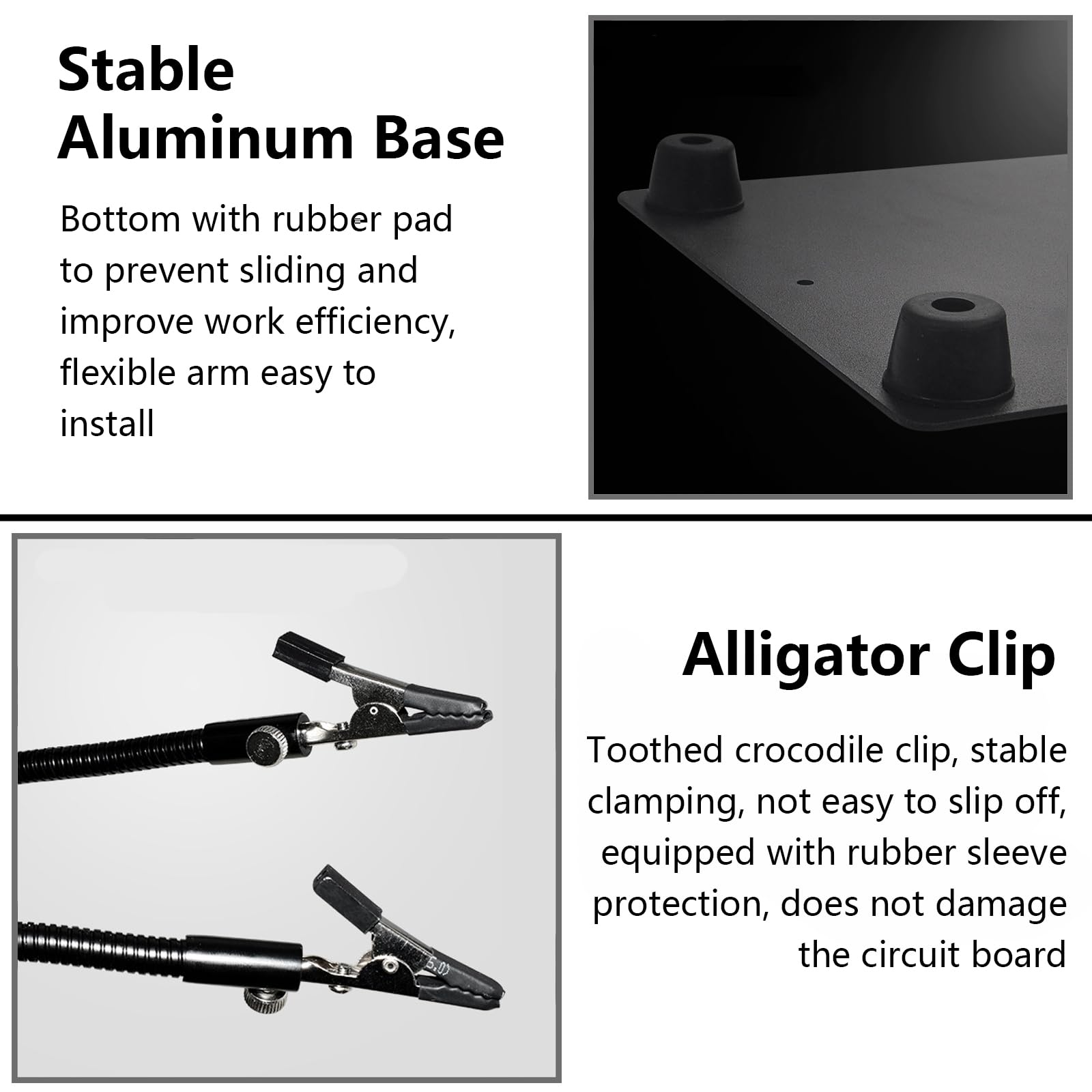 Estacion de Soldadura Magnético, Ayuda para Soldar con 4 Brazos Flexibles y Lupa LED de 6 Aumentos Manos Auxiliares Soporte para Placas de Circuito Impreso para Reparación de PCB Soldadura