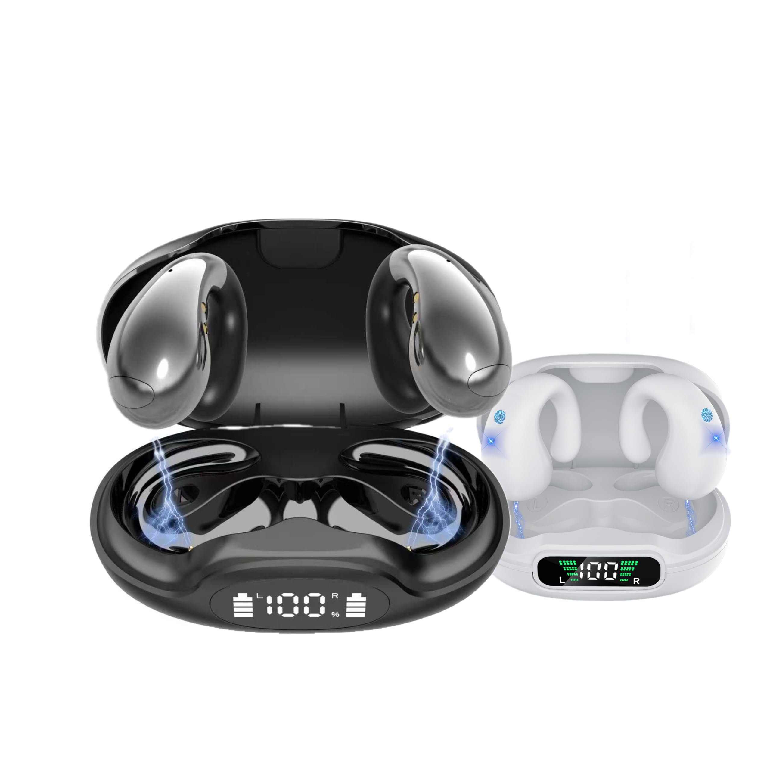 Wireless Earbuds Bluetooth V5.4 Clip-On Open Headphones with