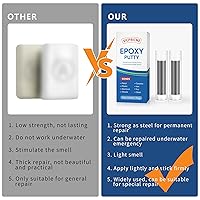 Vista 2 de Masilla epoxi en barra, adhesivo de reparación rápida de 2 partes de 120 g, reparación rápida y dura para piscinas, calentadores, se adhiere a