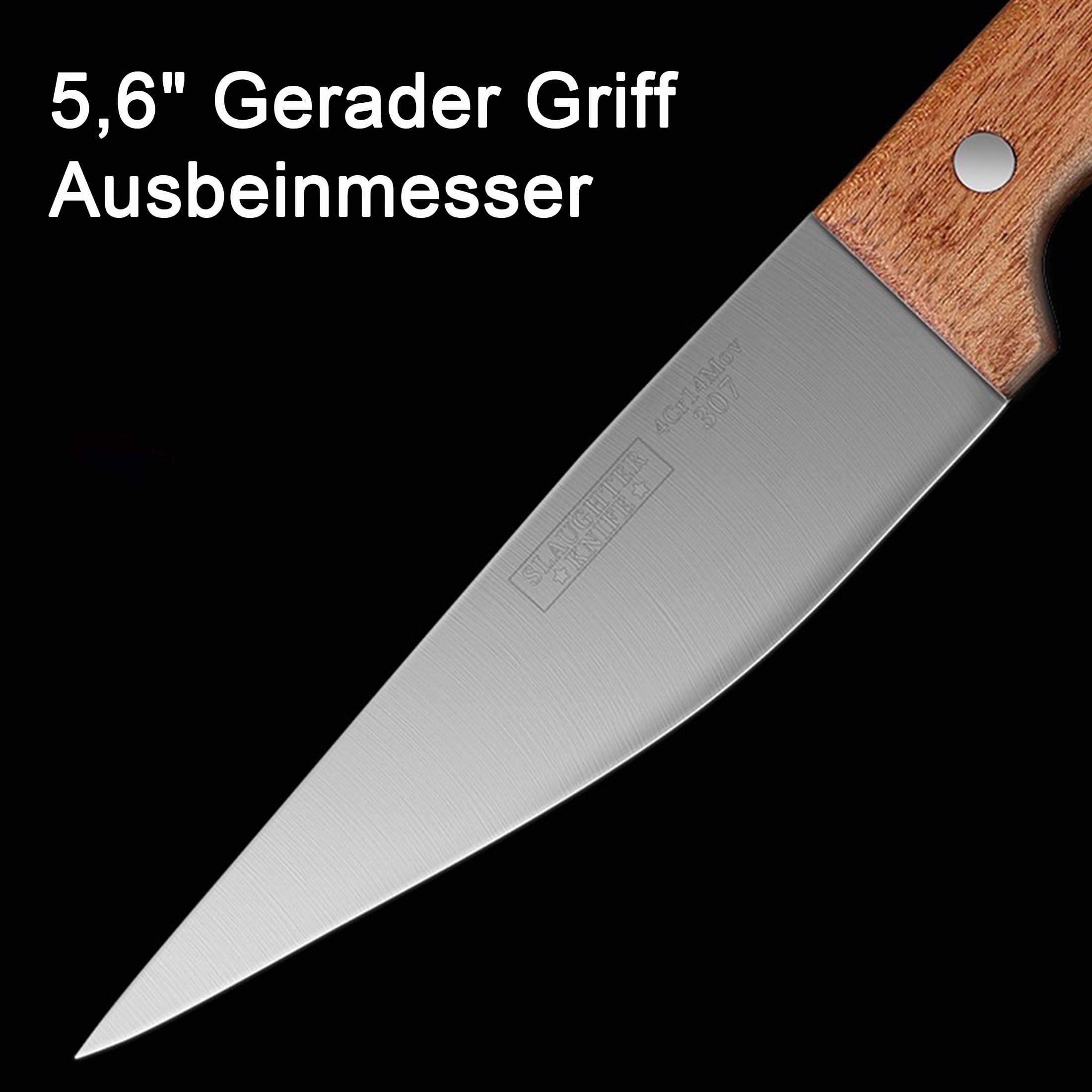 Plys Cuchillo para cortar huesos 13,5 cm, cuchillo para deshuesar carne, mango antideslizante