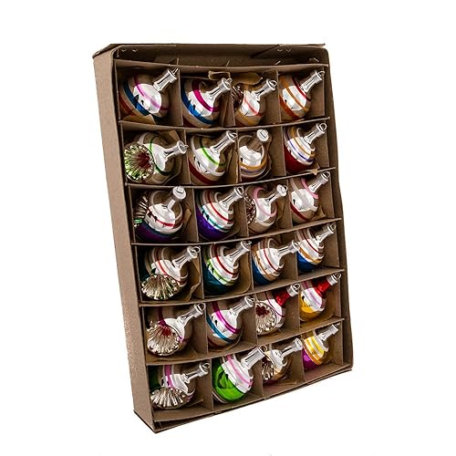 Kurt Adler Early Years Mini Glass Ornament Set of 24