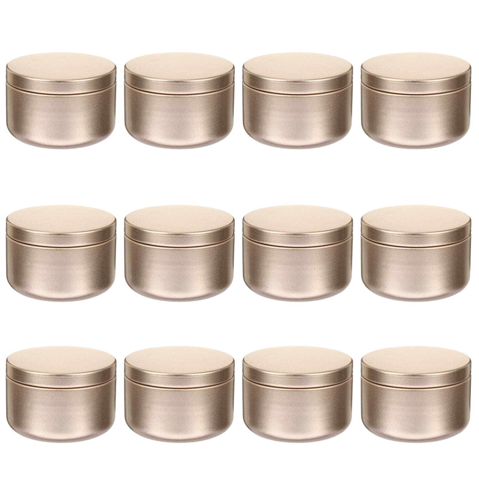 Didiseaon Candle Tin 12 Piece, 1.69 oz, Metal Candle Containers Round Storage for DIY Arts & Crafts Aromatherapy Candle Making