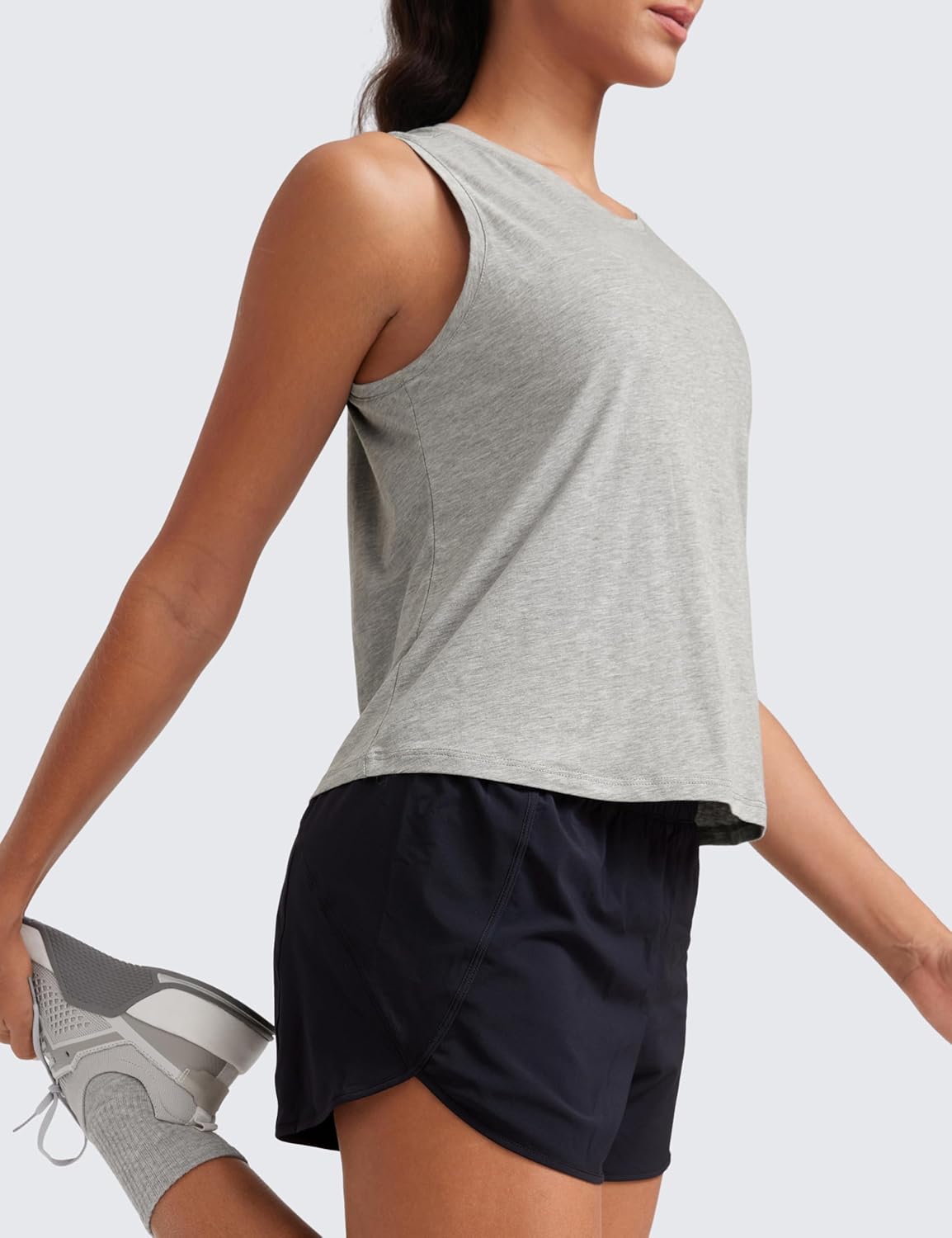 CRZ YOGA Women's Pima Cotton Sleeveless Loose Tank Tops Exercise Gym Yoga Tops Athletic Shirts - Image 6