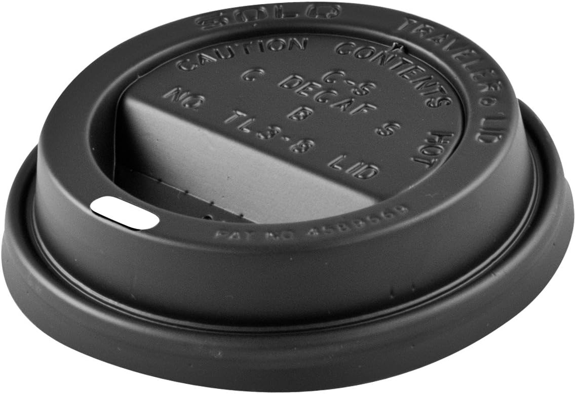 White Coffee Cups With Lids SOLO TLP316-0007 White Traveler Plastic Lid For Solo Paper Hot Cups Case