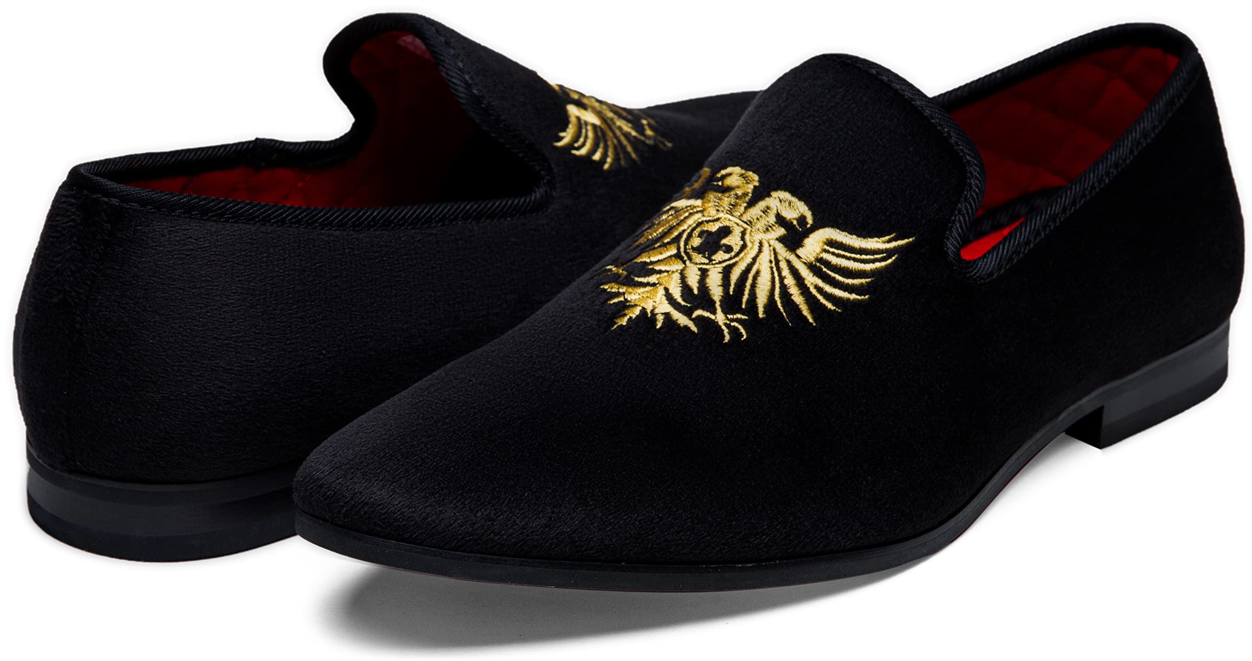 Jousen Men's Loafers Velvet Slip On Dress Men Shoes Soft Vintage Luxury Mens Wedding Party Prom Shoes for Men