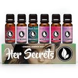 Her Secrets Set of 6 Premium Fragrance Oils - Includes Pretty, Dark Embrace, Forever Yours, Secret Crush, Pink Splash, and Sugar Kiss Scents Scented Oils - 10ML