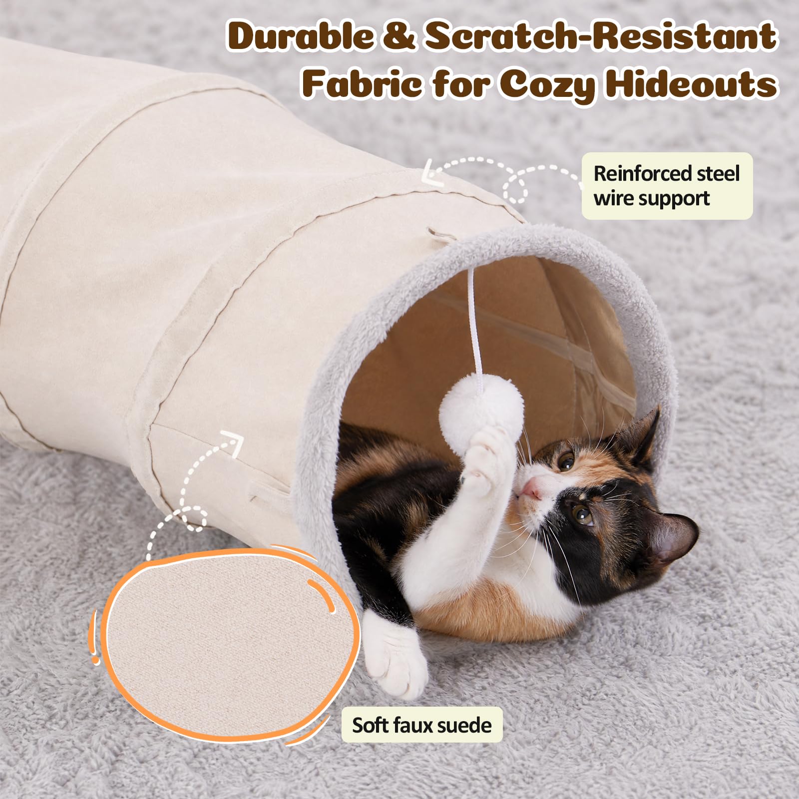 Ownpets Tunnel per gatti a forma di S, diametro 25 cm