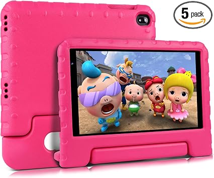 Lastest Tablet Android Tablet 8 Inch with 7GB RAM + 64GB ROM + 2TB Expand, 5GWiFi, Game Guide, Bluetooth 5.0, 2MP + 5 MP Dual Camera, Long Life Battery 1280 * 800 Pixels, Tablet Protect EVA Case, Red