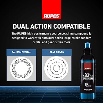 RUPES 250 ml D-A Coarse High Performance Cut Polishing Compound for Car Detailing & Removing Scratches (Pack of 1) | Mirco-Abrasive Technology | Removes Swirl Marks and Moderate to Severe Defects