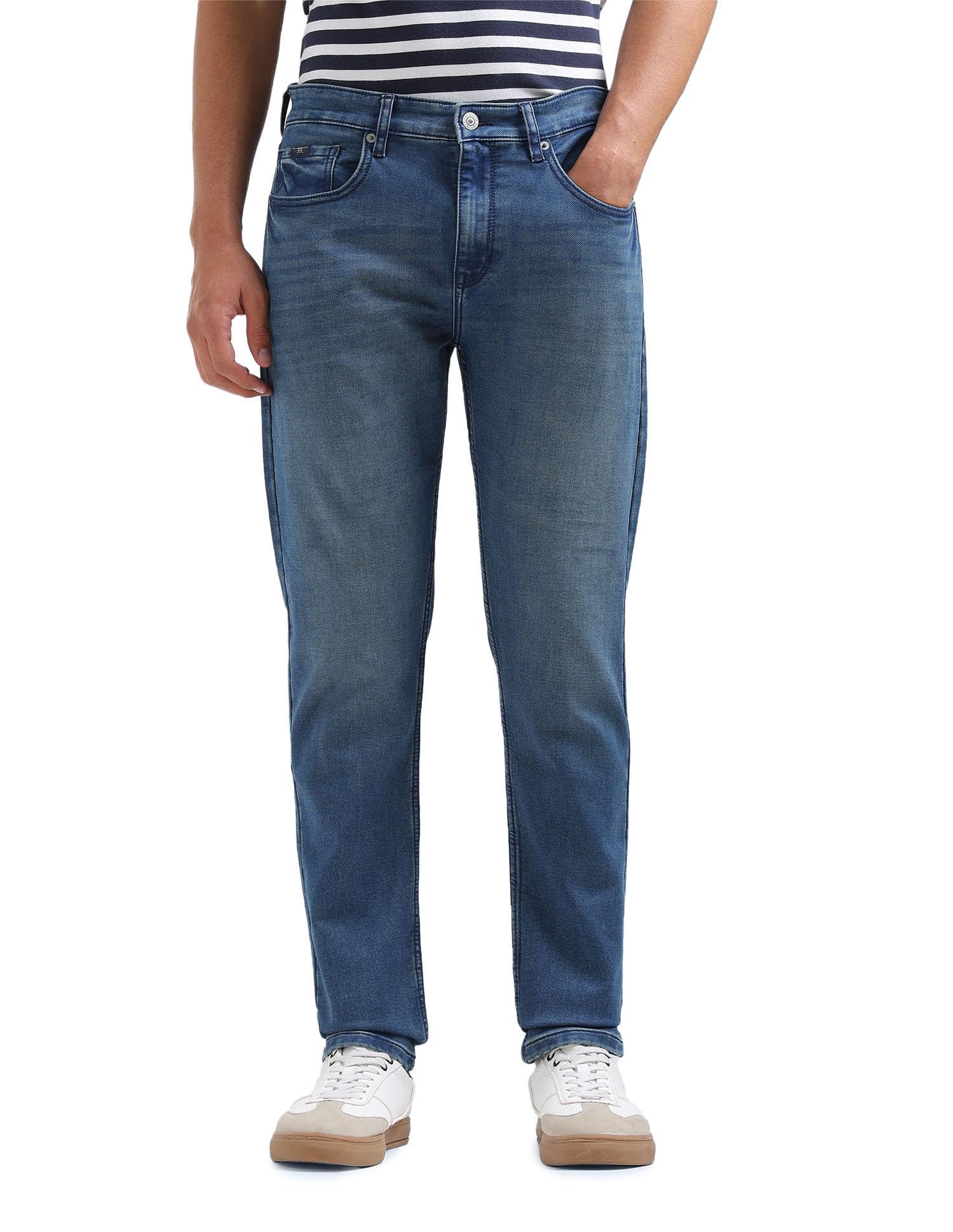 flying machine Men's Slim Tapered Fit Jeans| Solid | Mid Rise | Stretchable | Jeans for Man-picture-40