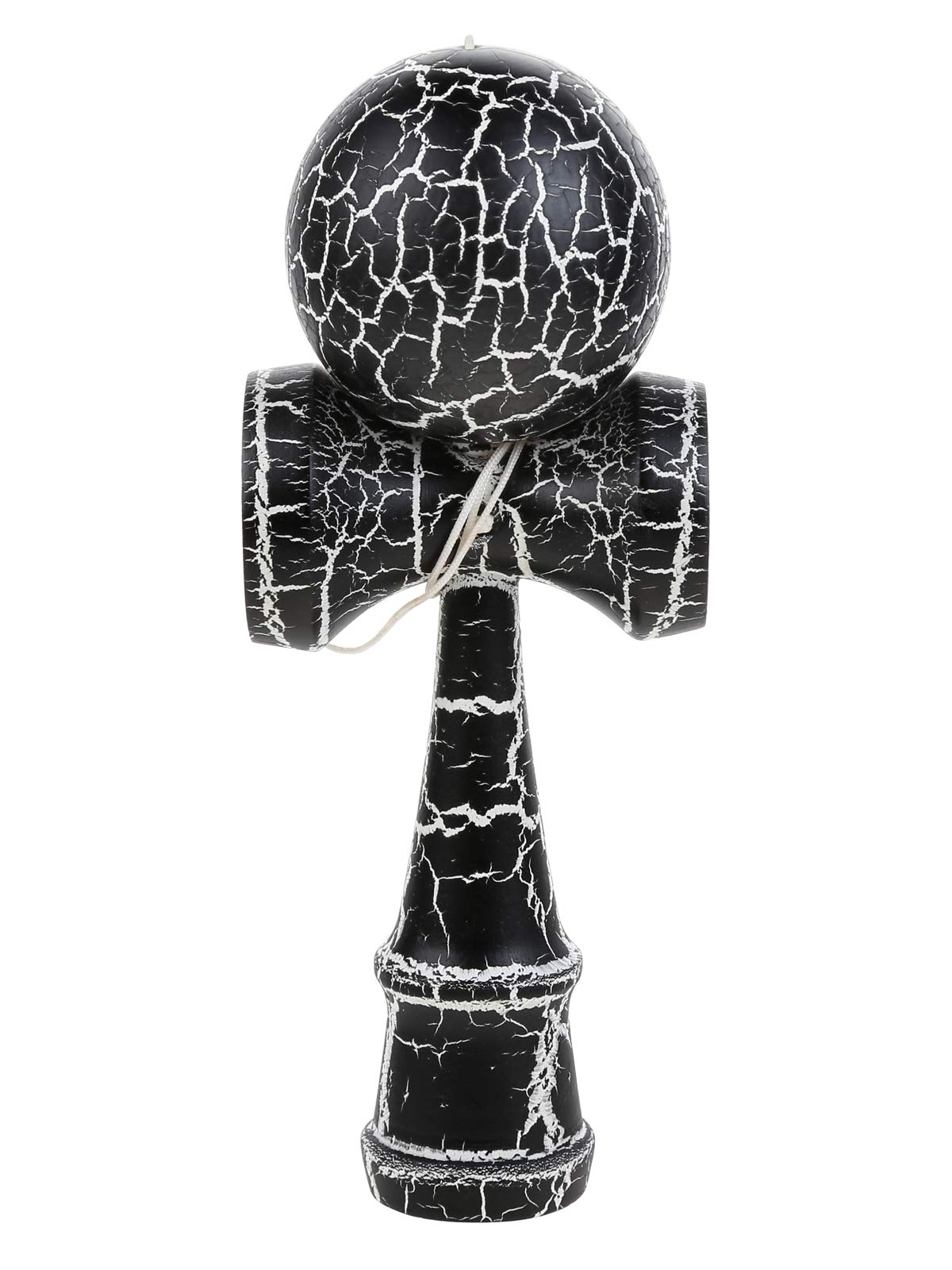JinyiFull Size Kendama Wood Toy with Extra String (White/Black)