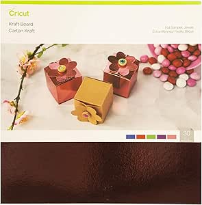 Cricut Échantillon de Foil de Carton Kraft, Jewels, Bijou, 12" x 12"