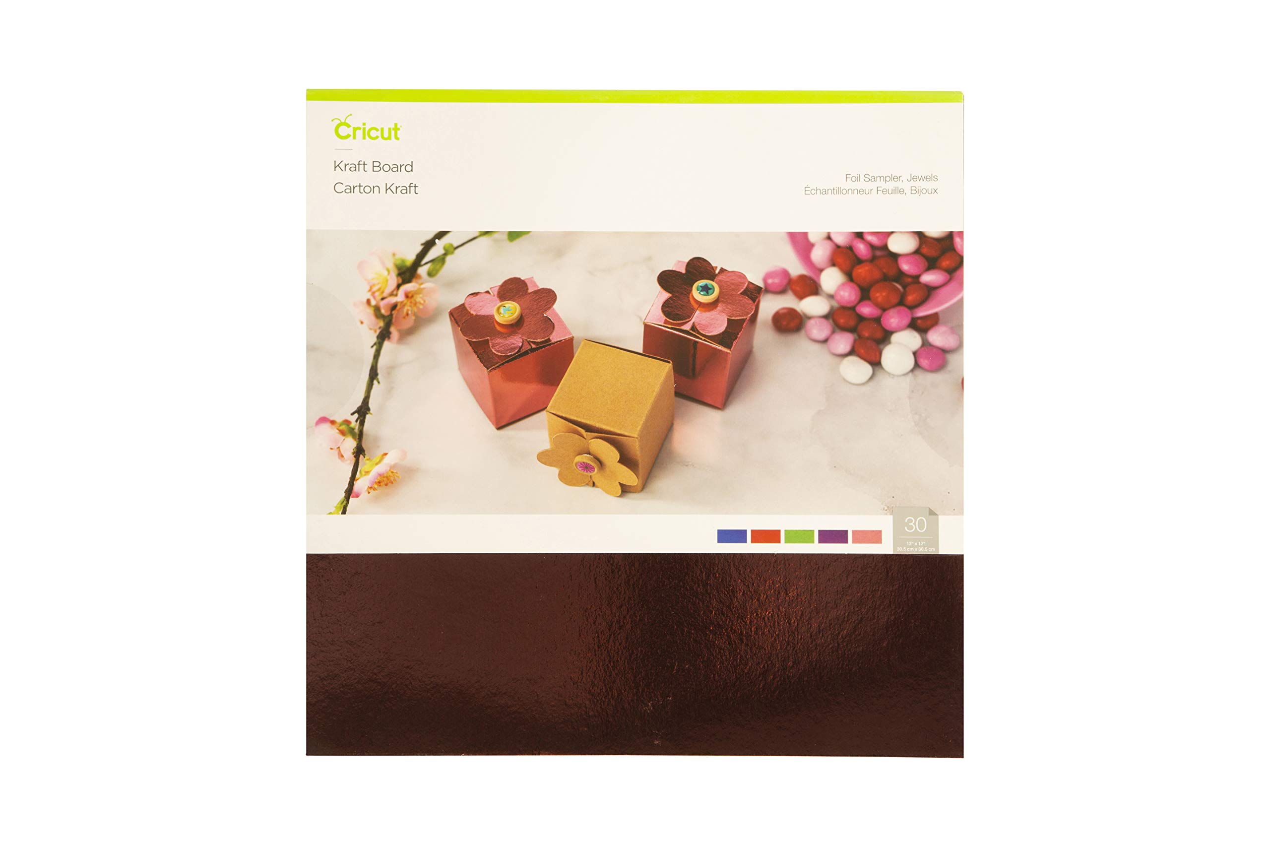 Cricut échantillon de foil de carton kraft finition métallisée Jewels