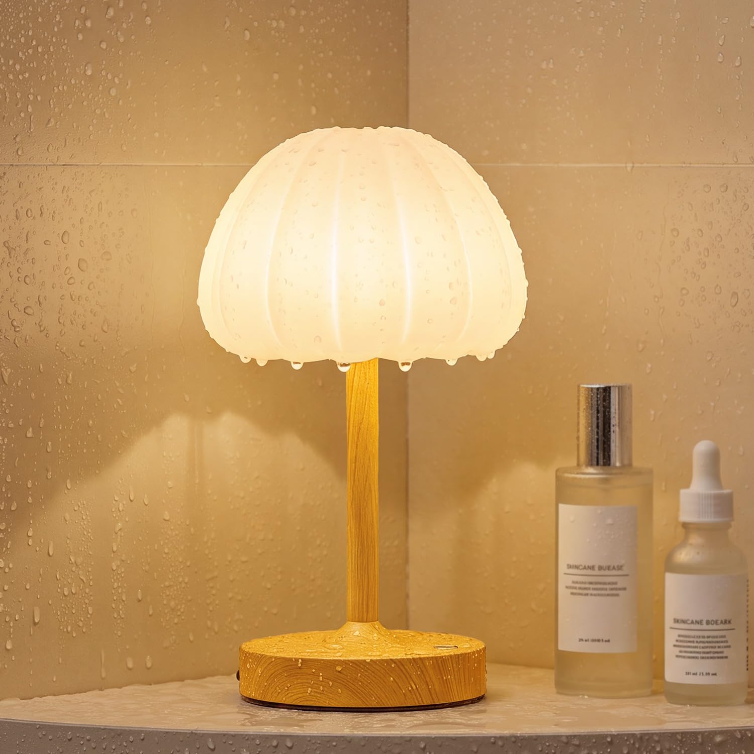 Napute Spa-Like Waterproof Shower Lamp, IP65 Rechargeable Bathroom Lamp