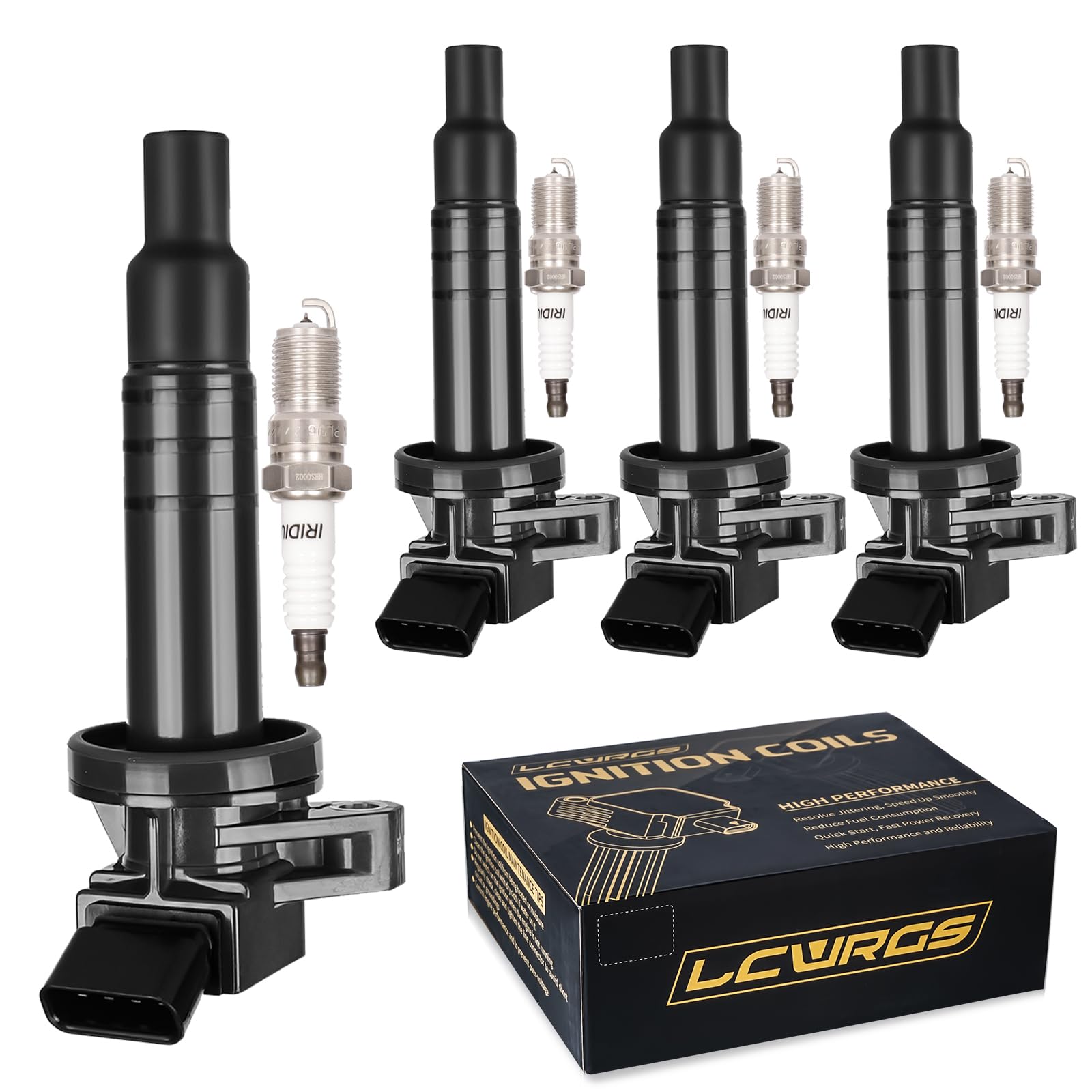 Amazon.com: Set of 4 Ignition Coil Pack and Spark Plugs Fits