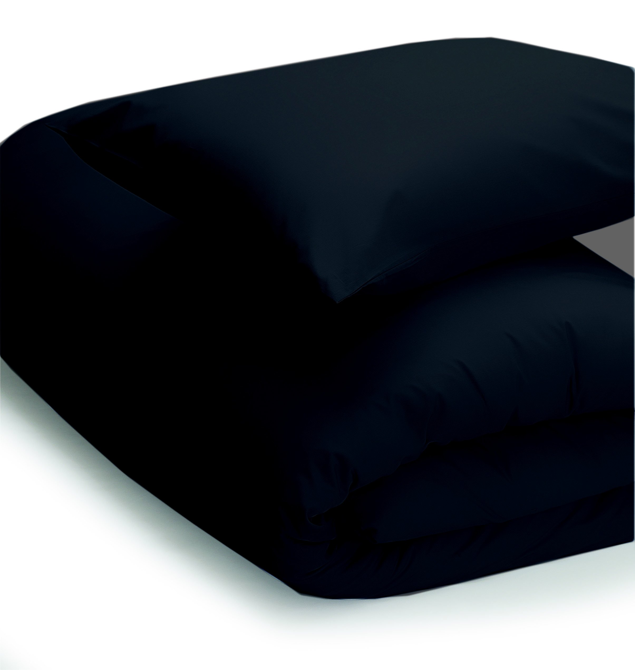 Belledorm Black Duvet Cover, 200 Thread Count Percale (King Size)