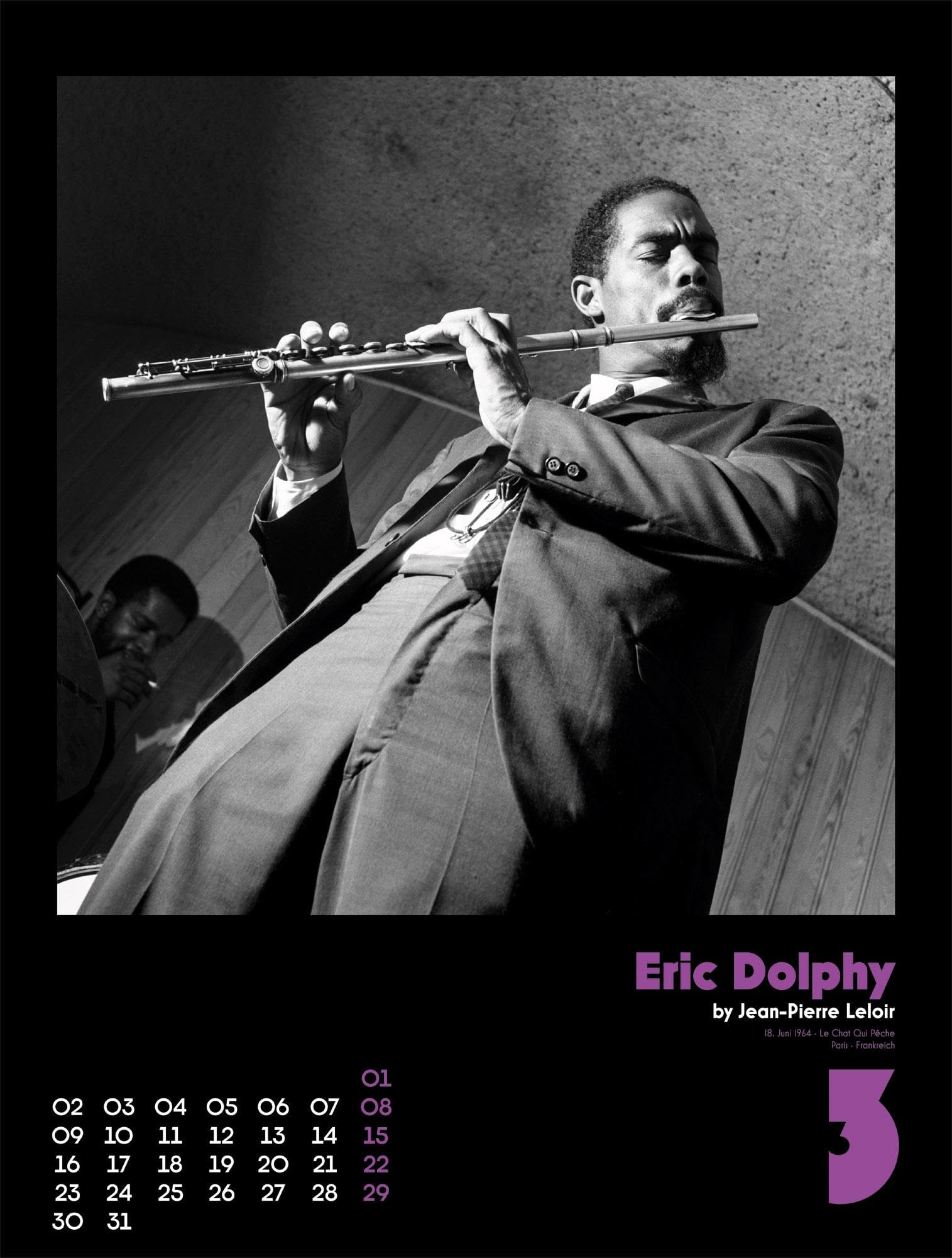 Jazz Kalender 2026 | Stilvoller Musik-Kalender im großen Hochformat (50x66 cm) | Schwarz-weiß-Fotos von Jean-Pierre Leloir für Musikfans