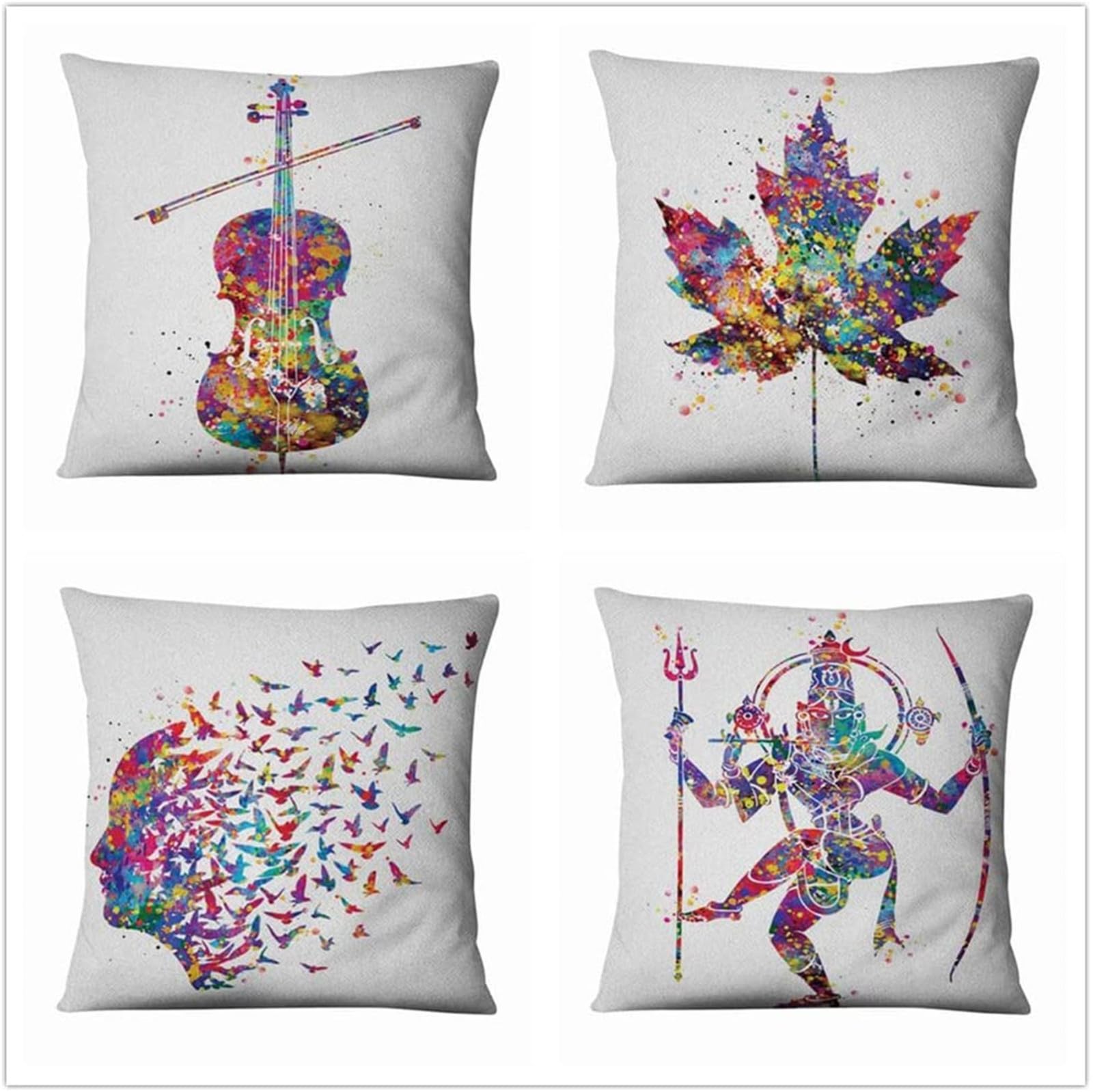 Taie d'oreiller lin 50x50cm lot de 4 pour une maison chaleureuse
