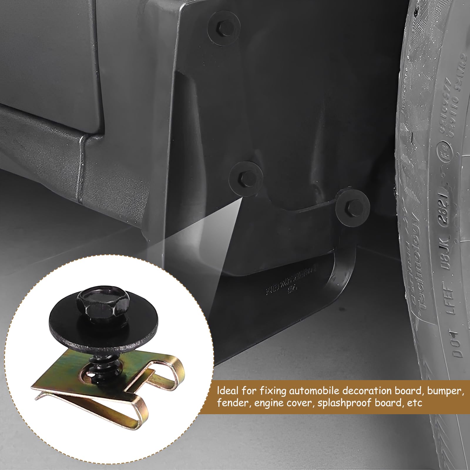 80 stuks carrosserieschroevenset, universele plaatmoer schroef moer clip kit metaal U-type bevestigingsclips auto body undertray spatbord schroeven voor bevestigen repareren auto-onderdeel
