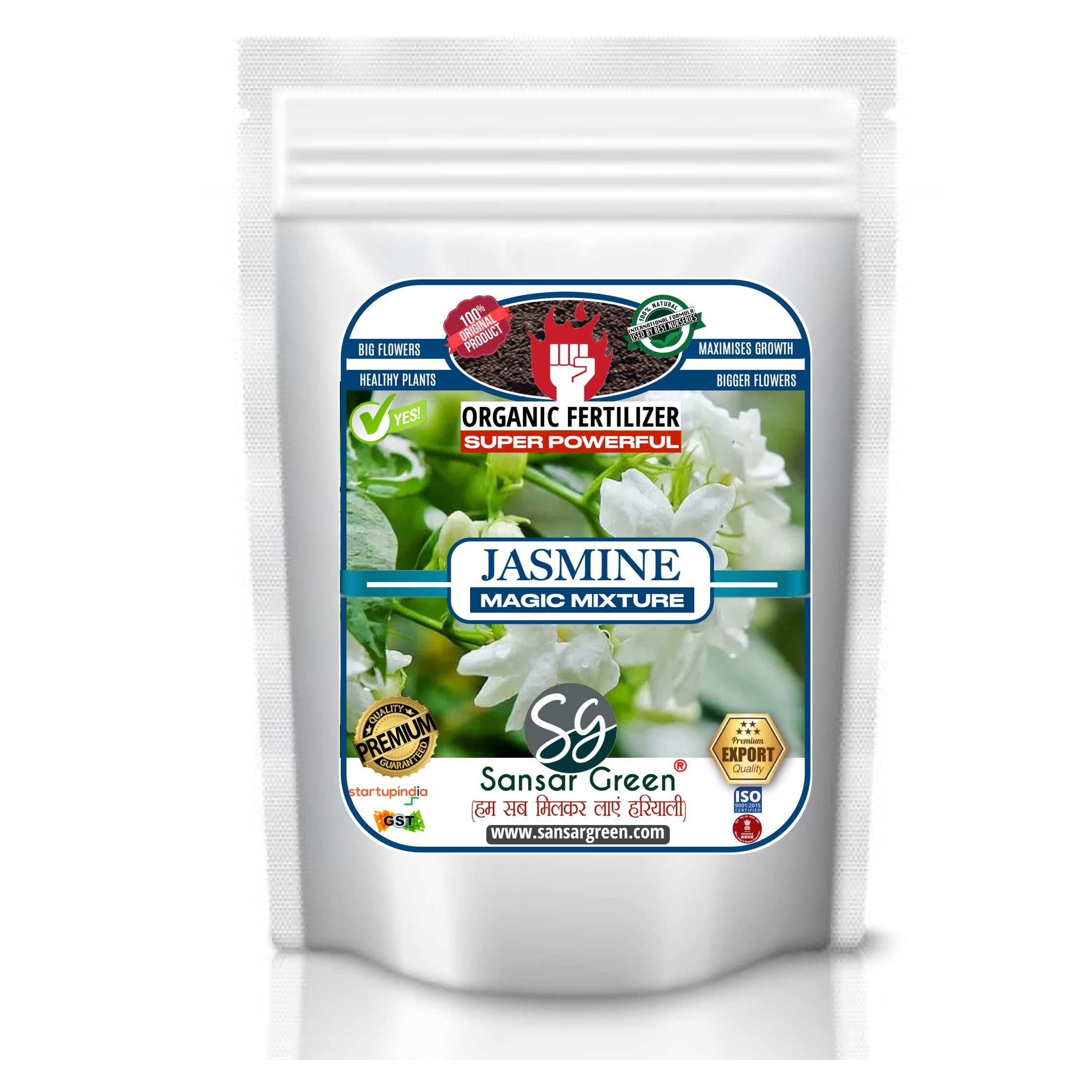 Sansar Green ® Jasmine Magic Mixture, Essential Super Powerful Organic Fertilizer for Jasmine Plants with ++ Growth Booster and Active Micro Organism (1800 gm)