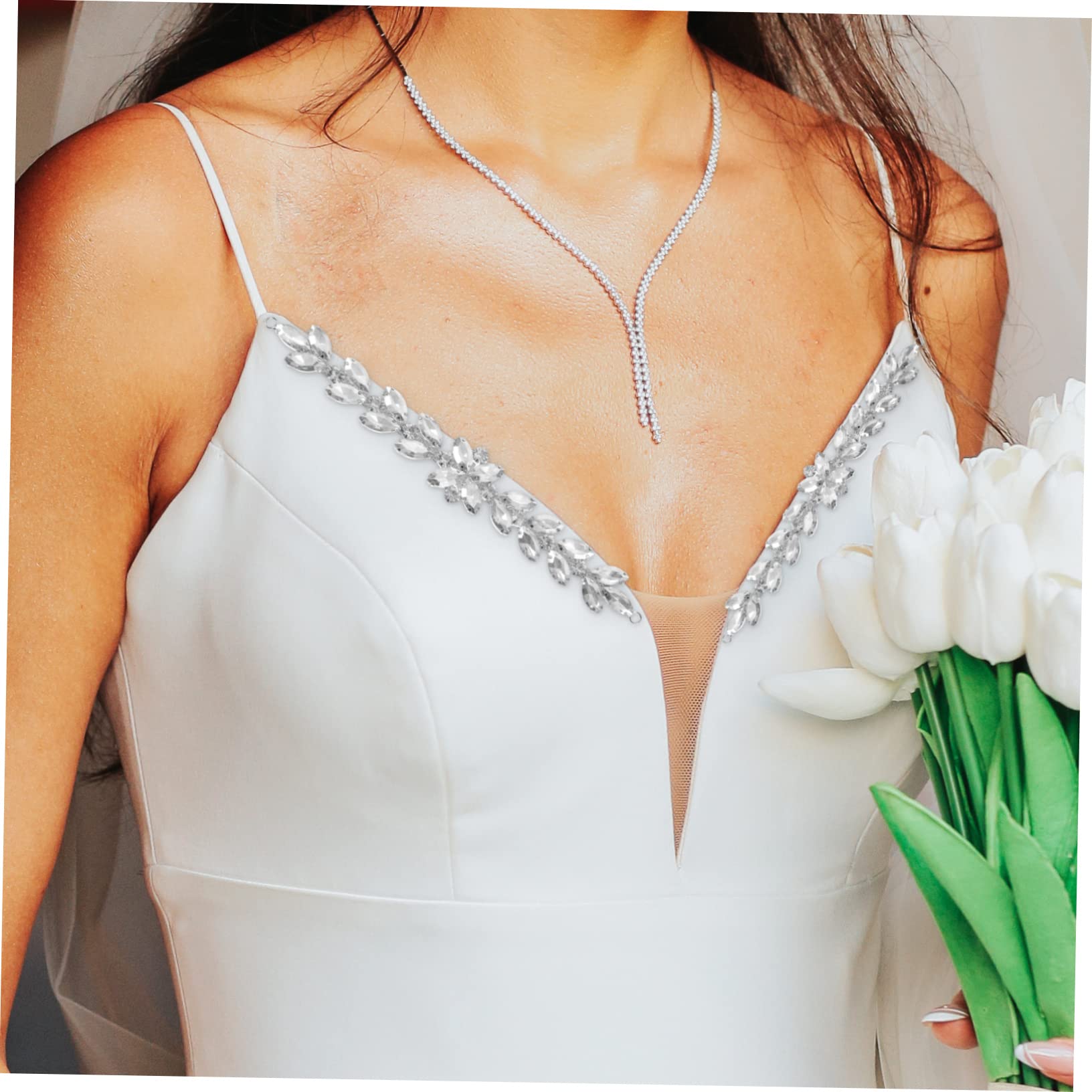 EXCEART 4pezzi Cintura Decorativa Strass Per Matrimonio Applique Con Design Elegante Per Vestiti Scarpe e Accessori Per Sposi e Cerimonie