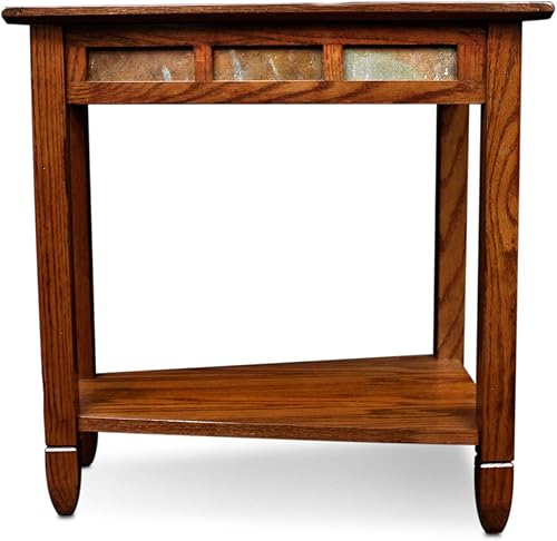 Miniatura 4 de Leick - Mesa auxiliar reclinable con cuña de roble rústico