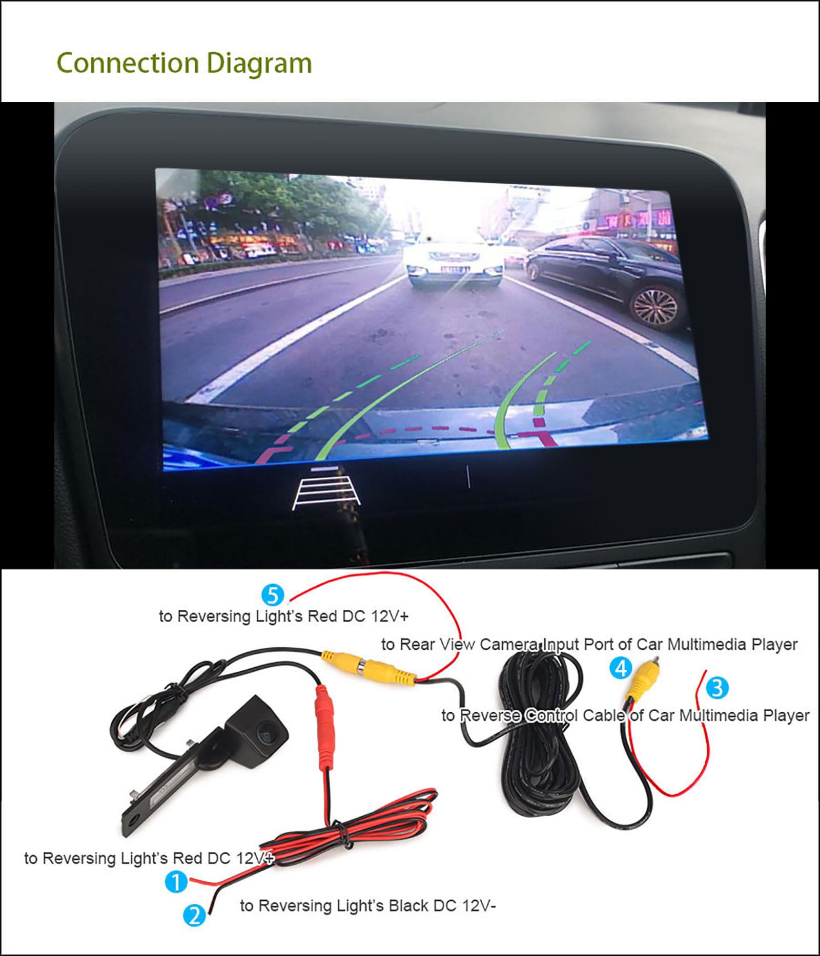 Erisin Imperméable 150° HD 1080P Dash Caméra DVR Enregistreur de Voiture pour Android Autoradio Night Vision Voiture DVR USB Enregistreur Mini Dash Cam Double Record Support maximale de 128 Go