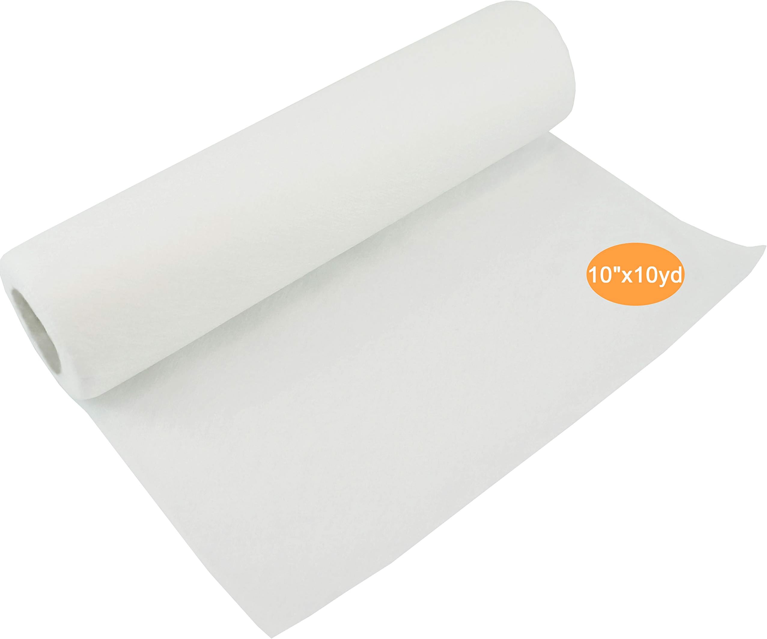 New brothread Wash Away - Water Soluble Machine Embroidery Stabilizer Backing & Topping 10" x 10 Yd roll - Light Weight - Cut into Variable Sizes for Machine Embroidery and Hand Sewing
