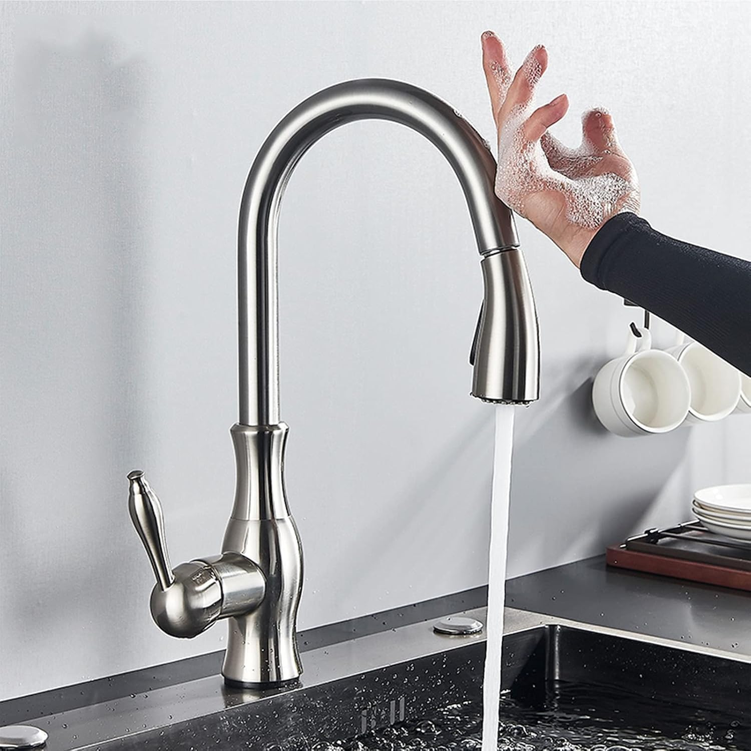 Robinet intelligent pour éviers de cuisine avec mitigeur tactile