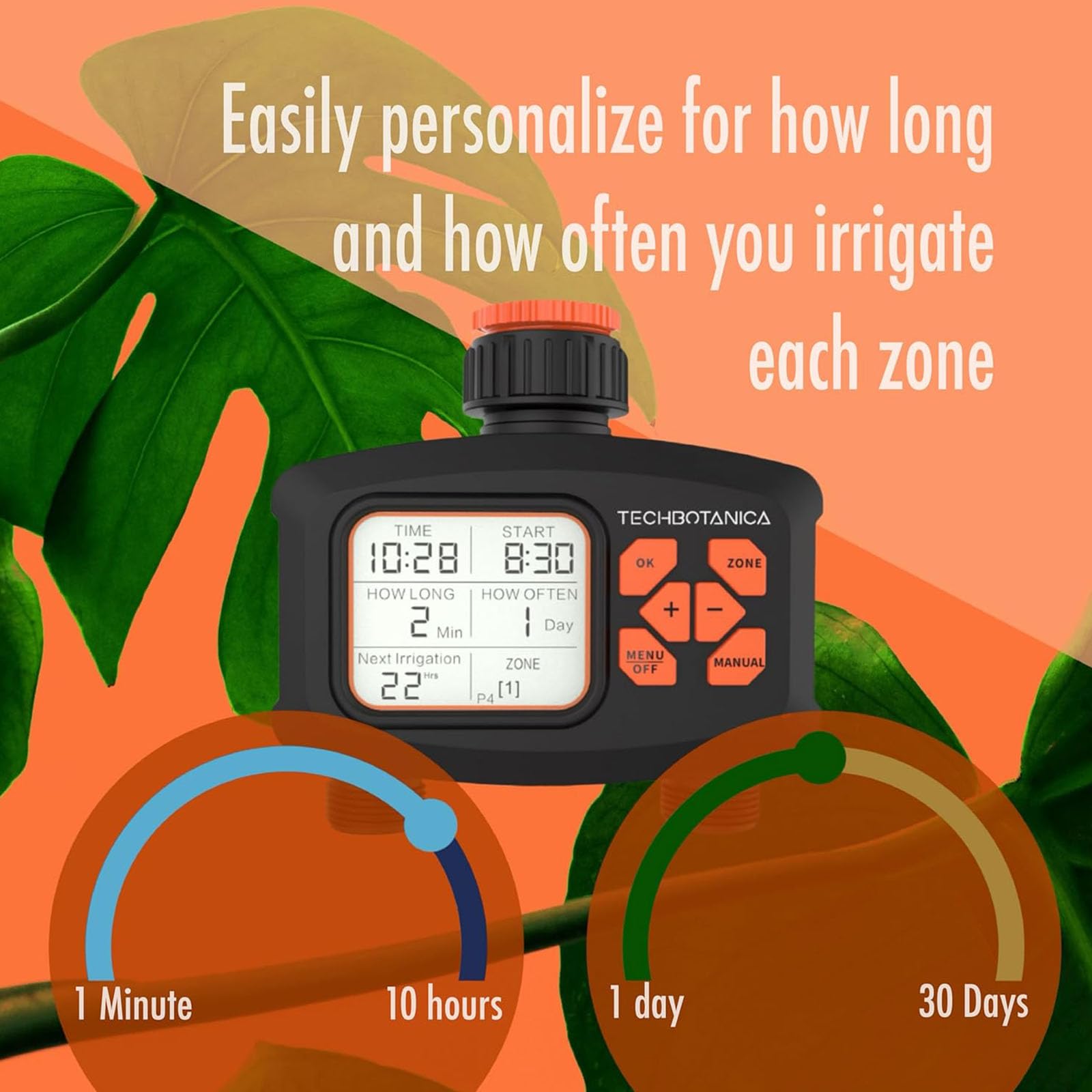 Irrigatore del temporizzatore dell'acqua programmabile con il tubo da giardino a due zone Sistemi di irrigazione all'aperto Irrigazione Timer automatico dell'acqua per tubo da giardino