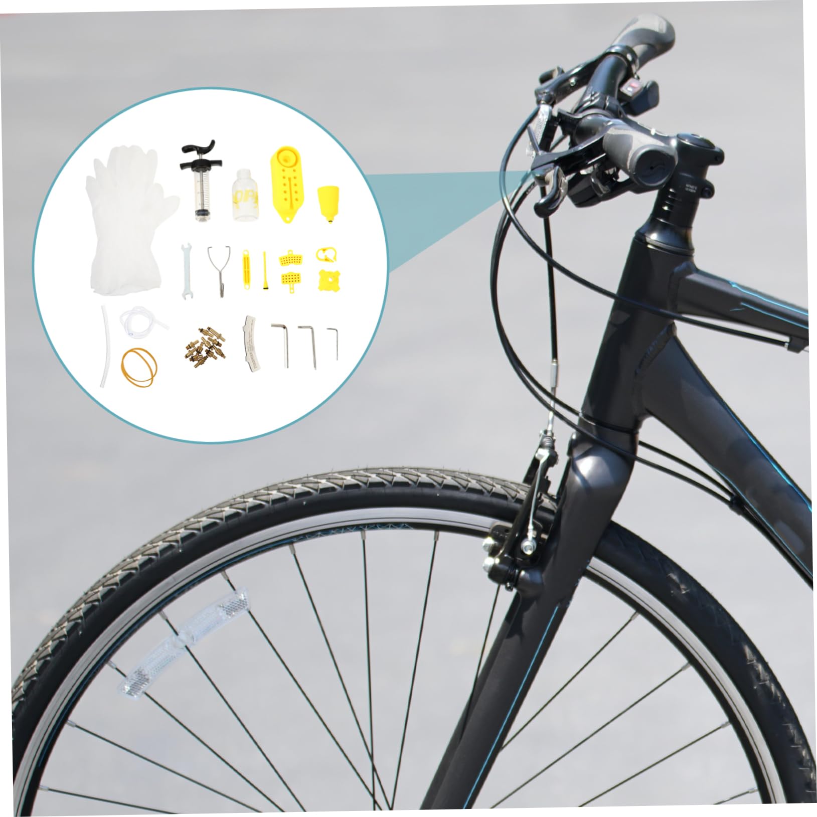 Toyvian 1 Set Professionale per Riparazione Freni Idraulici per Bici Kit Sfiato per Olio con Adattatore e Design Compatibile con Diversi Sistemi Freni Disc Brake