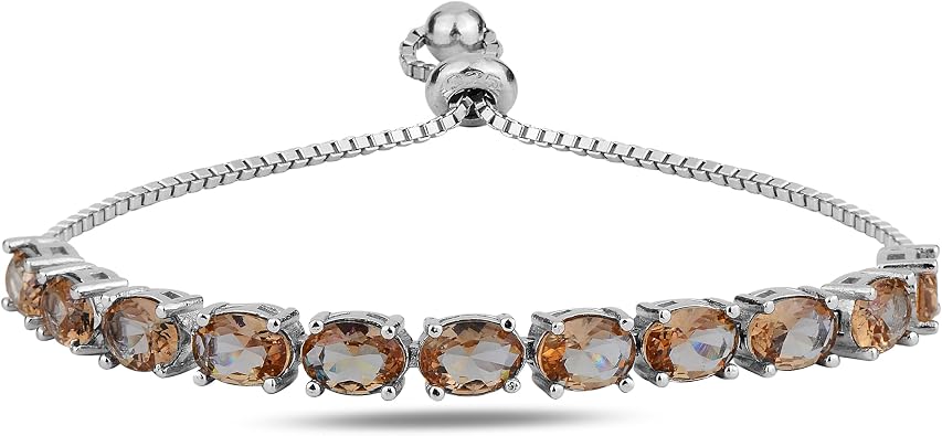 Oval Zultanite Stone Silver Bracelet - Color Change Zultanite Stone Silver Adjustable Braceclet - 925K Gold