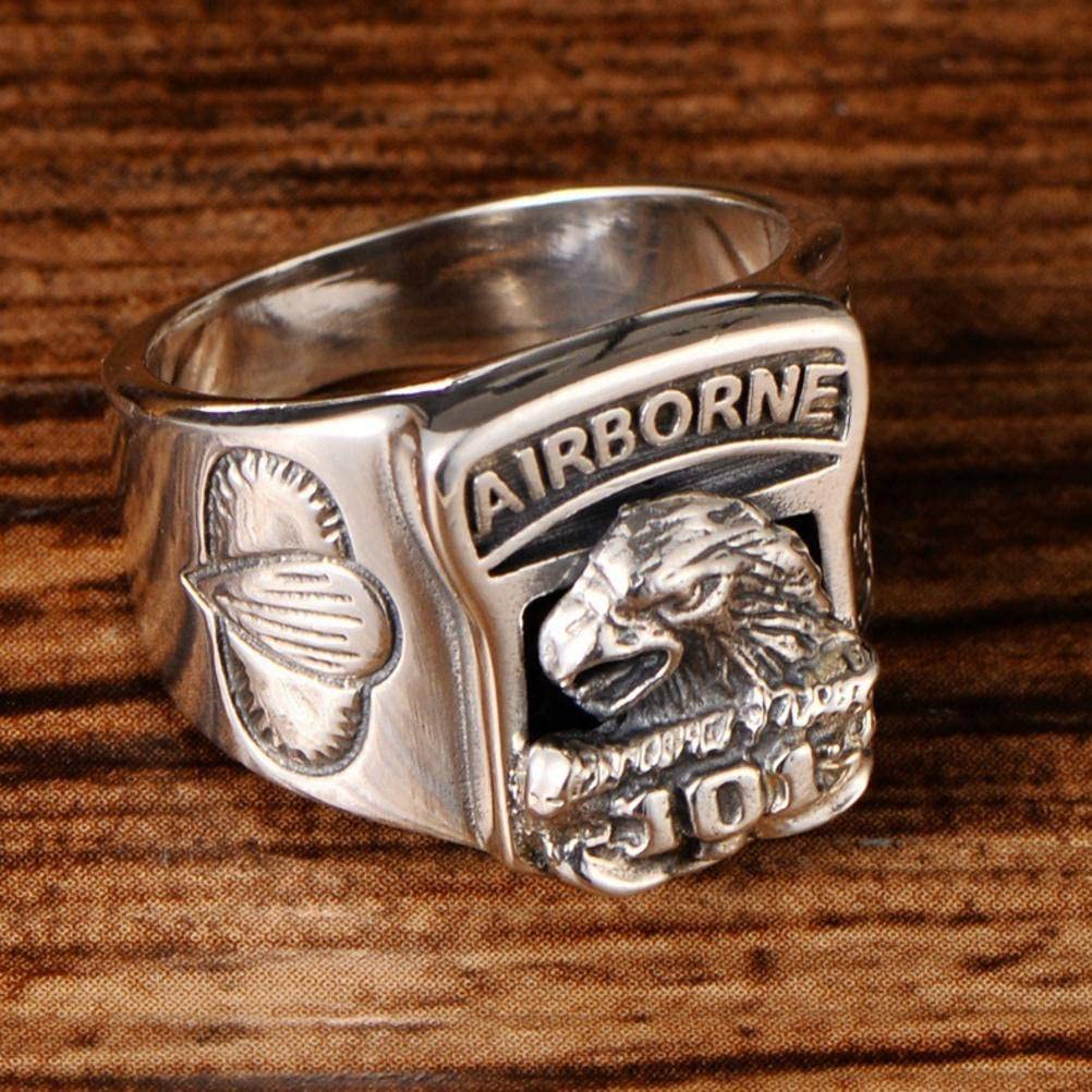 Net 925 Sterling Silver Fashion Male Eagle Ring Regalos para Lover Silver, Number 22, OZZKI, Plata, 15th
