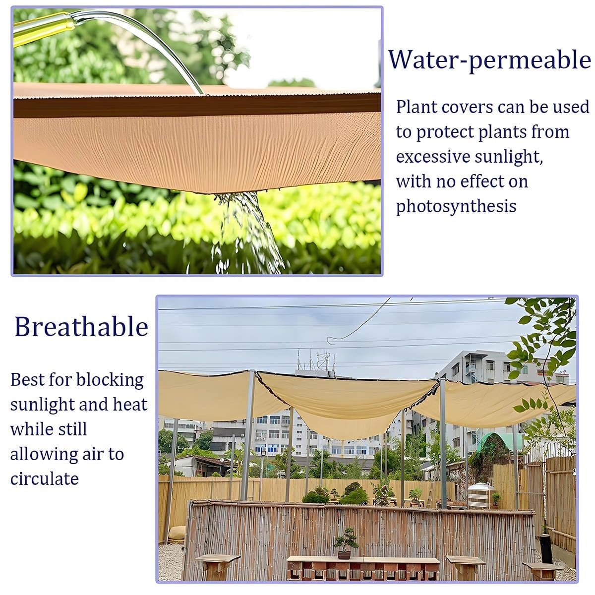 JFUTD Sonnensegel, for den Garten, lichtblockierend, UV-Schutz, faltbar, Sonnenschutz, Premium-Netzstoff, Gartenhaus, leicht zu verwenden for 