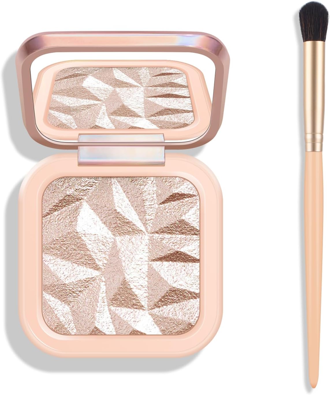 Face Highlighter Palette, High Glossy Face Illuminator Palette, Natural Glow Finish, Pearl Shimmer Smooth Baked Powder, Lasting Sparkling Highlighter Makeup-DAWN GLOW