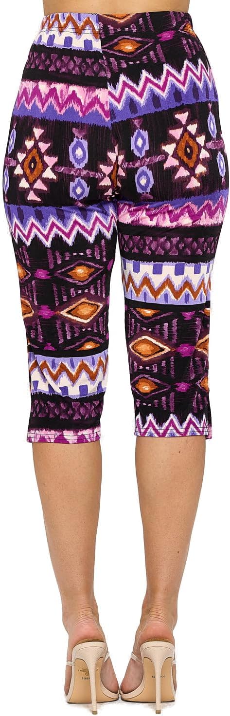 Jostar Stretchy Tank Capri Pant Set Print-9002BN-TRP1
